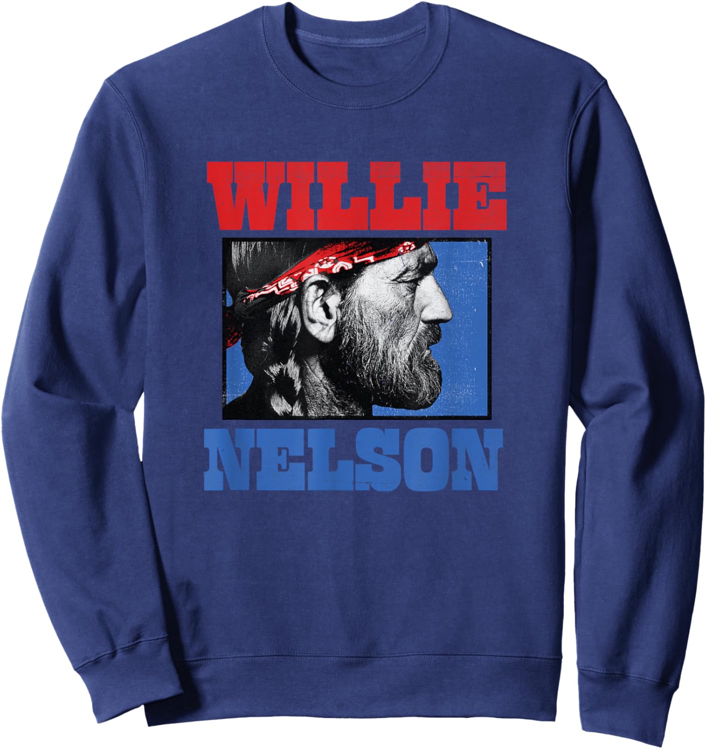 Official Willie Nelson Bandana Sweatshirt - Sweatshirt | Navy