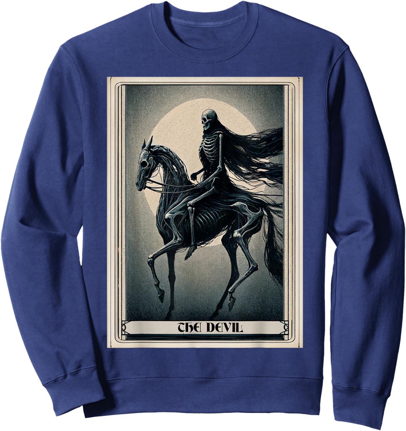 Tarot Card The Devil Death Horse Sweatshirt - Sweatshirt | Navy
