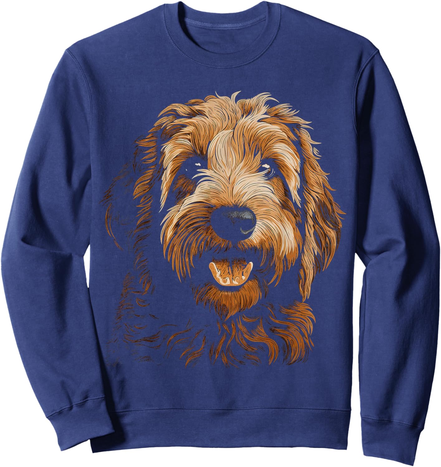 Labradoodle Motif Pet Artwork Dog Labradoodle Men Women Kids Sweatshirt - Sweatshirt | Navy
