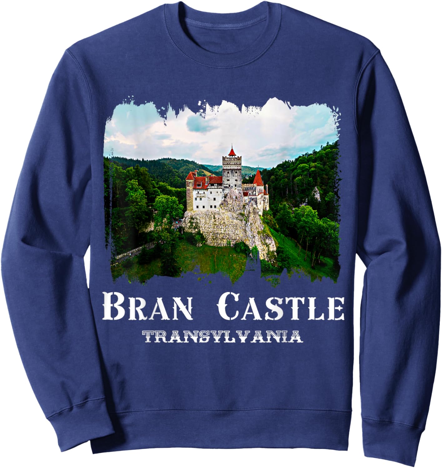 Bran Castle Romania Bran Castle Sweatshirt - Sweatshirt | Navy