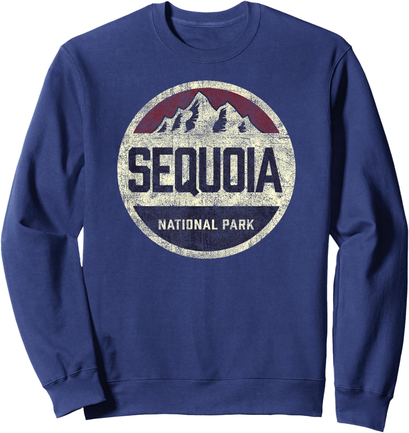 Sequoia National Park CA Mountains Vintage Hiking Souvenir Sweatshirt - Sweatshirt | Navy