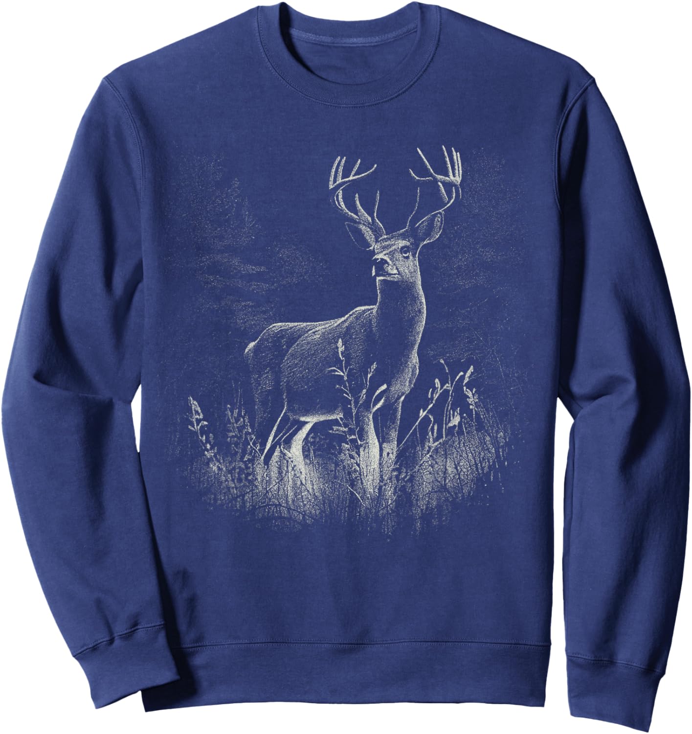 Deer in the forest nature animals deer lovers Sweatshirt - Sweatshirt | Navy