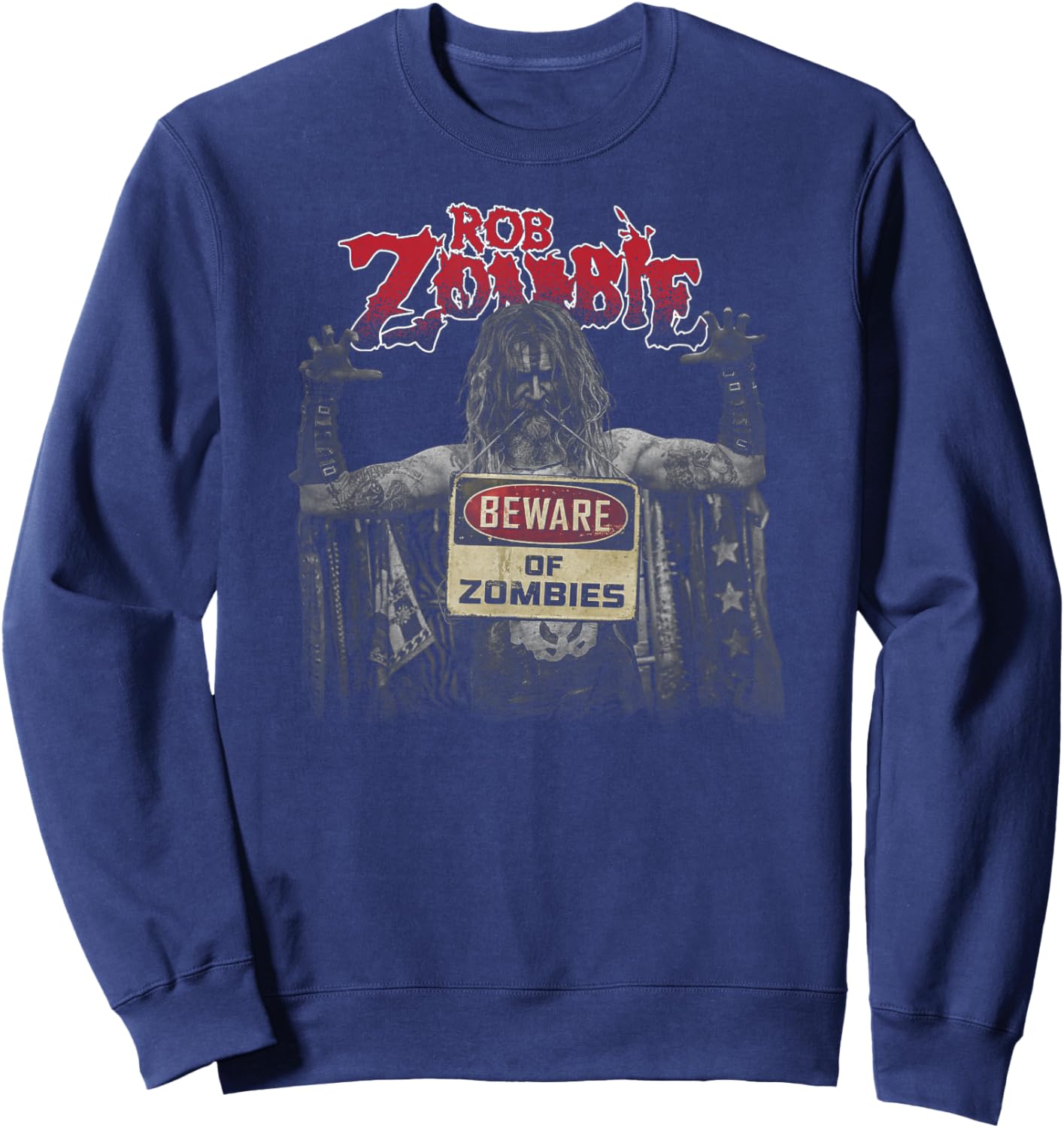 Rob Zombie – Beware Of Zombies Sweatshirt - Sweatshirt | Navy