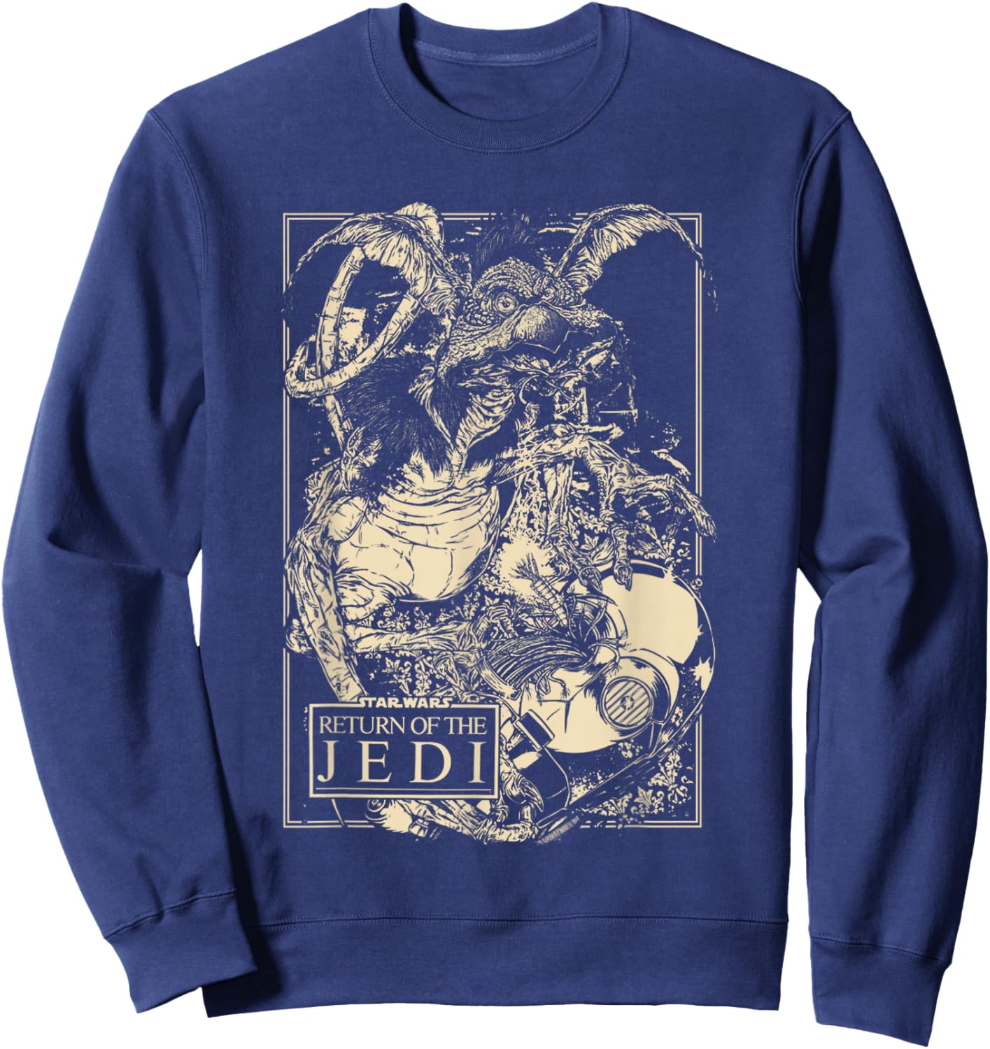 Star Wars Return Of The Jedi Salacious B. Crumb & C-3PO Sweatshirt - Sweatshirt | Navy