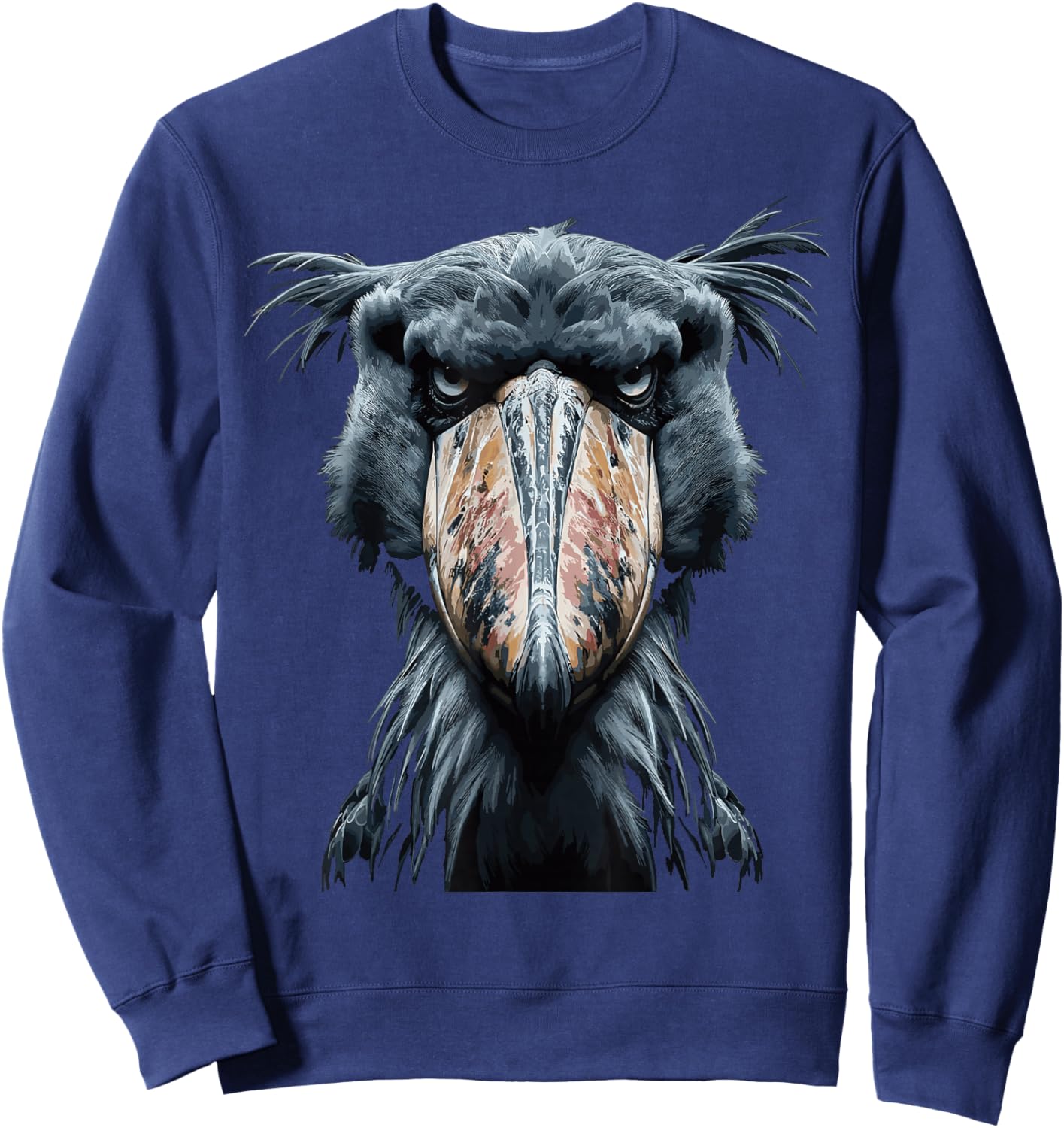 Majestic Shoebill Storks Portrait Sweatshirt - Sweatshirt | Navy