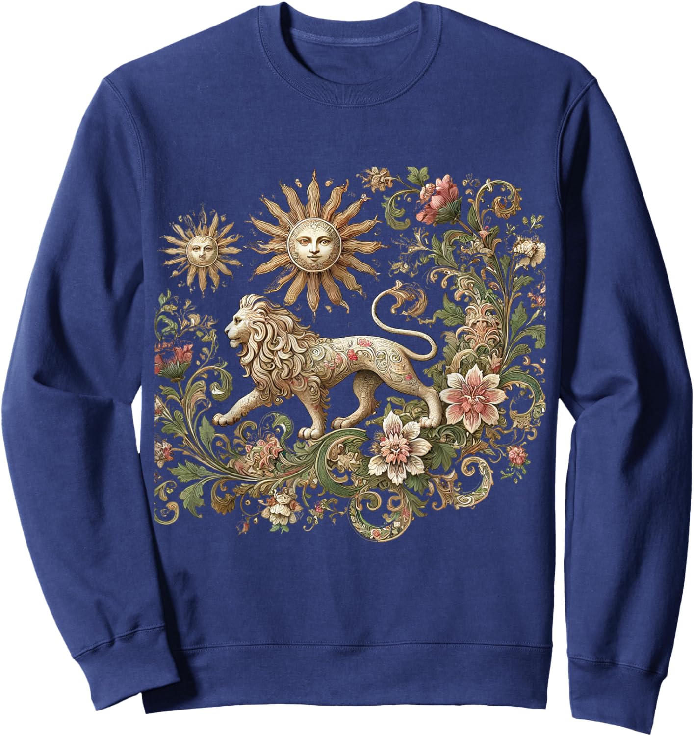 Persian Lion and Sun, Shir o Khorshid Sweatshirt - Sweatshirt | Navy