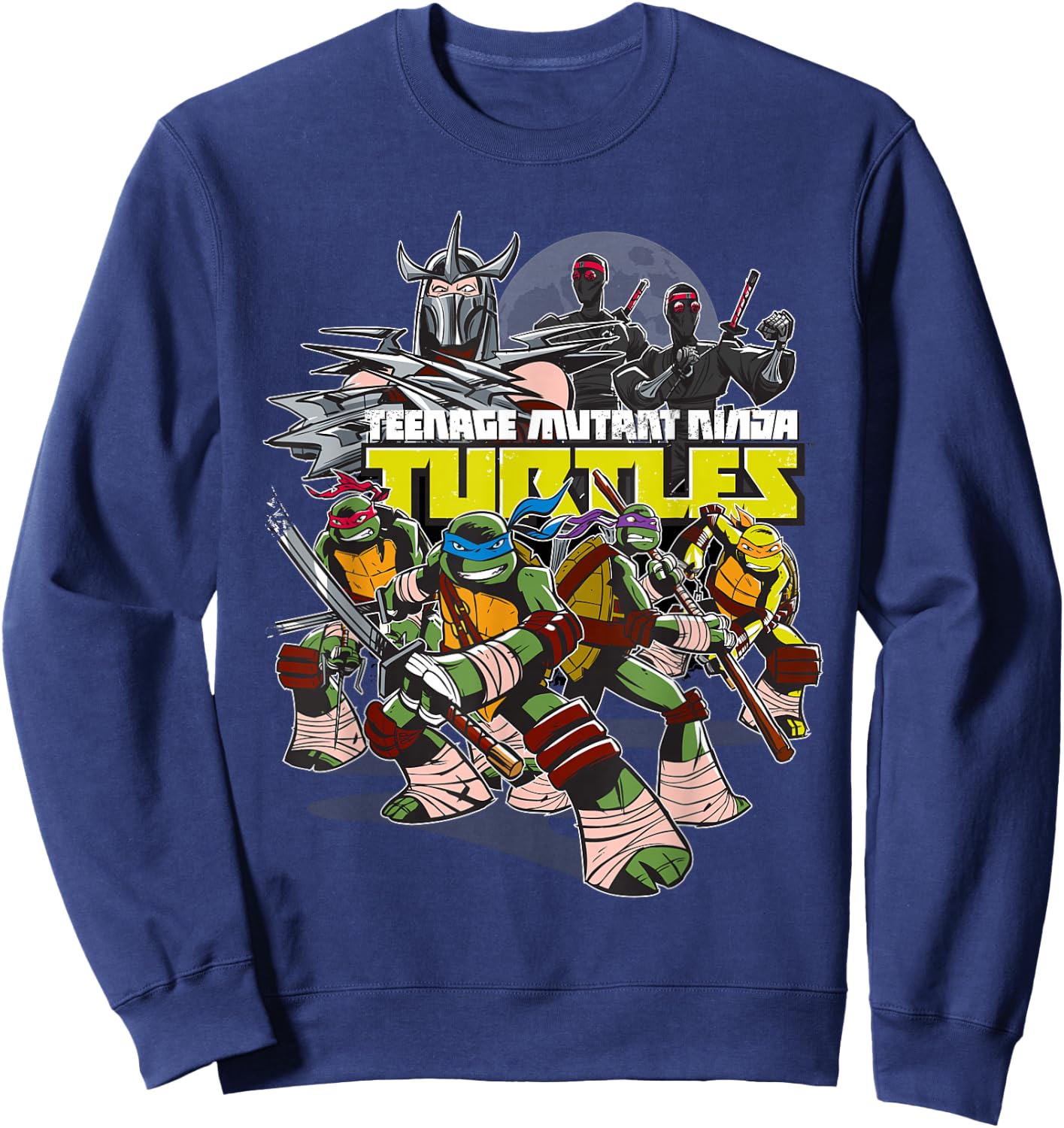 TMNT Shredder Super villain With All Characters Sweatshirt - Sweatshirt | Navy