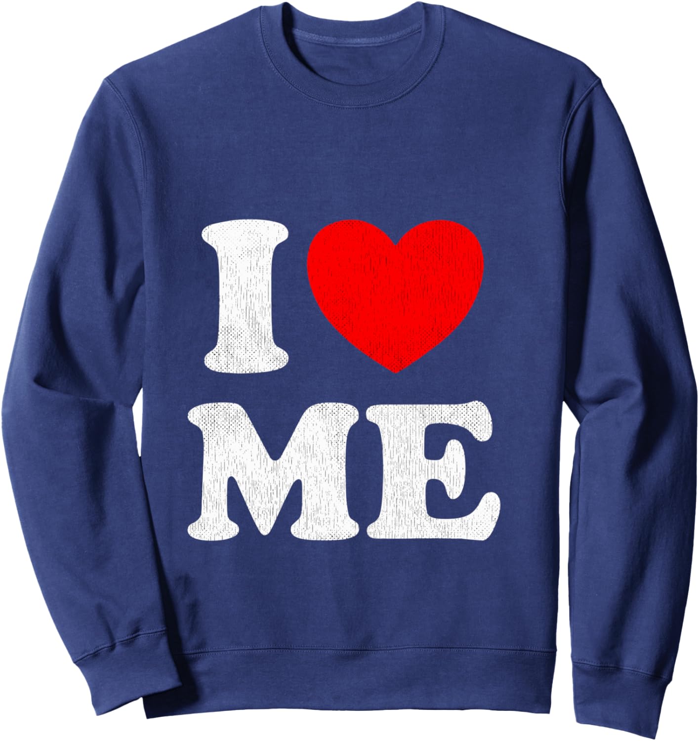 I Love Me Y2K Joke I Heart Me Love Myself Maine Manche Longue Sweatshirt - Sweatshirt | Navy