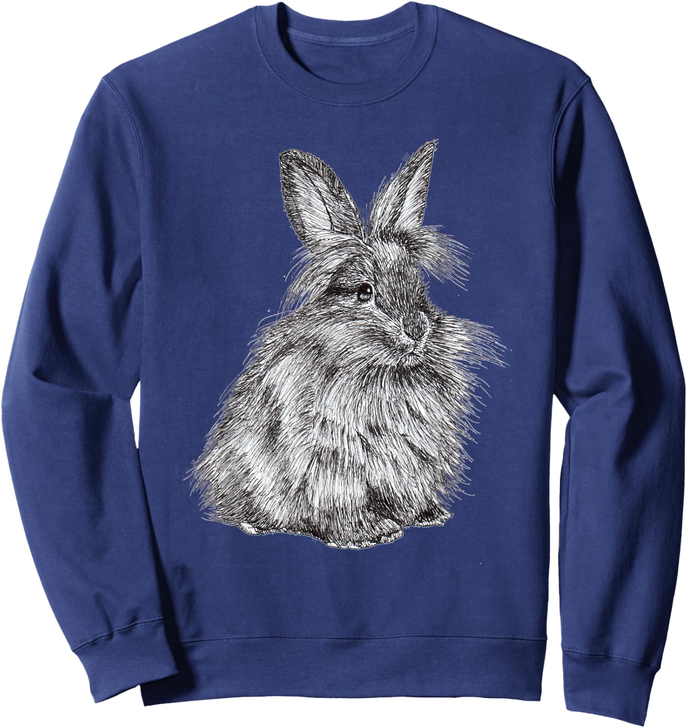 Lionhead Bunny Rabbit Cute Sweatshirt - Sweatshirt | Navy