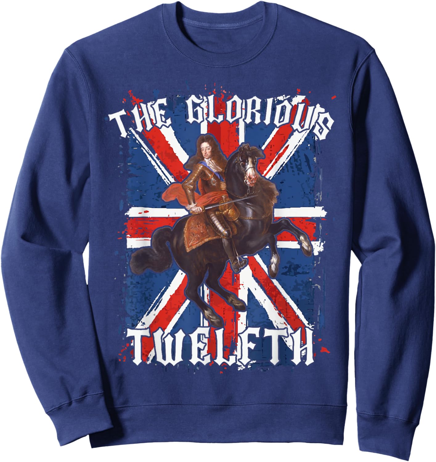 Glorious Twelfth King William of Orange kids shirt Orangemen Sweatshirt - Sweatshirt | Navy