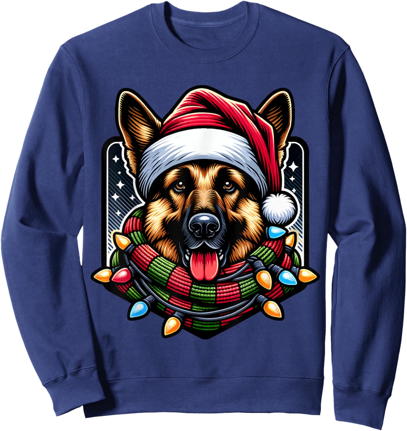 Christmas German Shepherd Xmas Shepherd Mom Dog Lover Sweatshirt - Sweatshirt | Navy