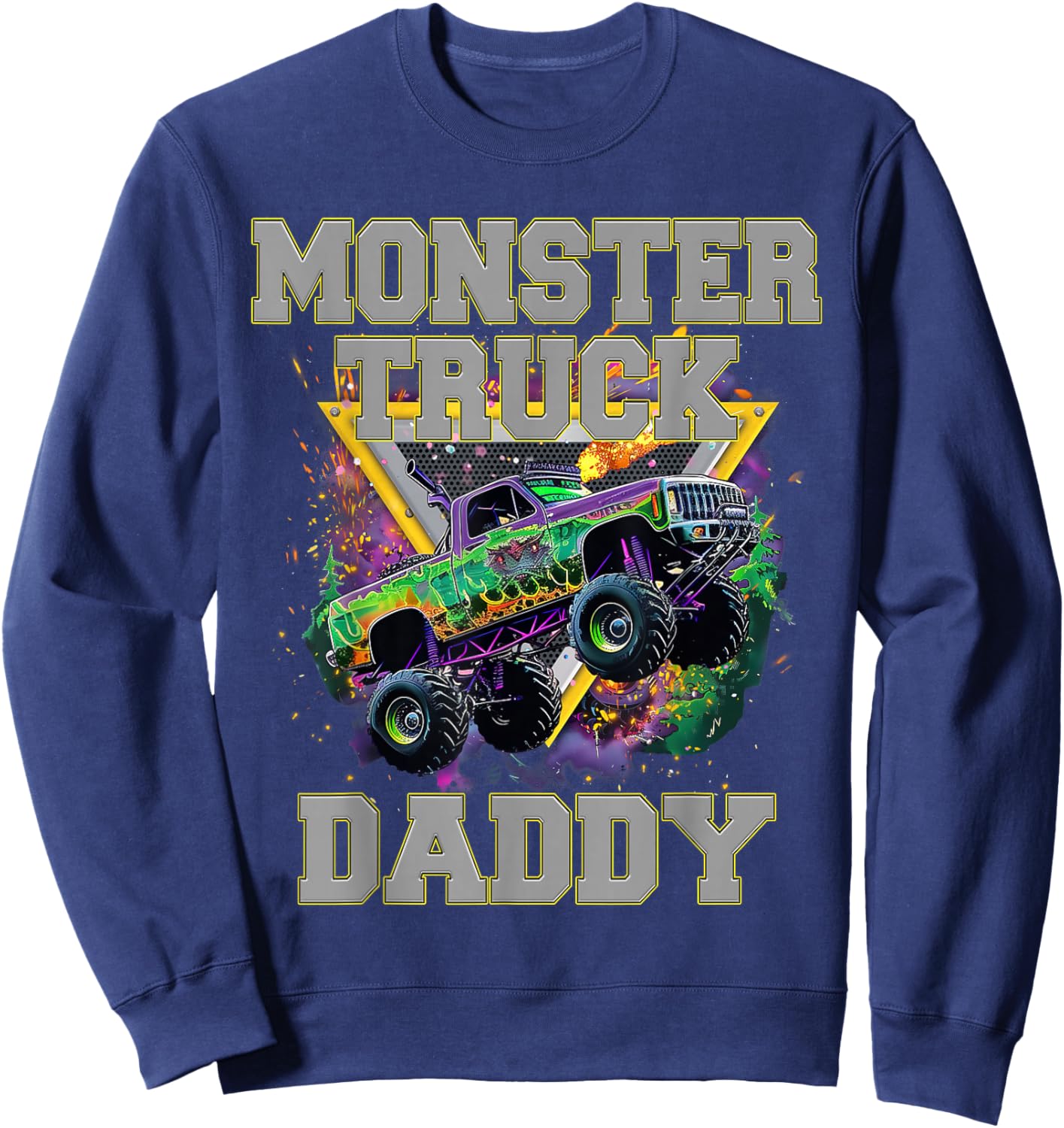 Monster Truck Mom Monster Truck Are My Jam Truck Lovers Sweatshirt - Sweatshirt | Navy