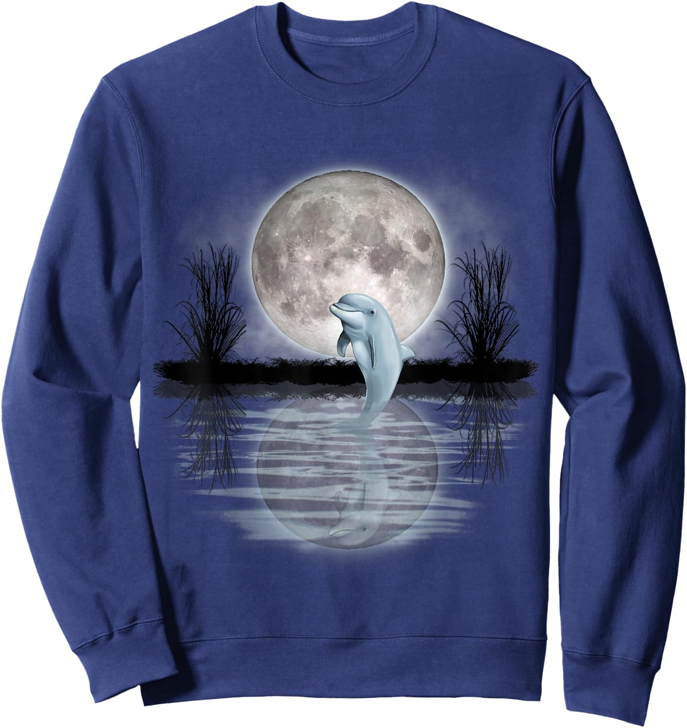 Save the Dolphin Dolphin Gift Girls Women Sweatshirt - Sweatshirt | Navy