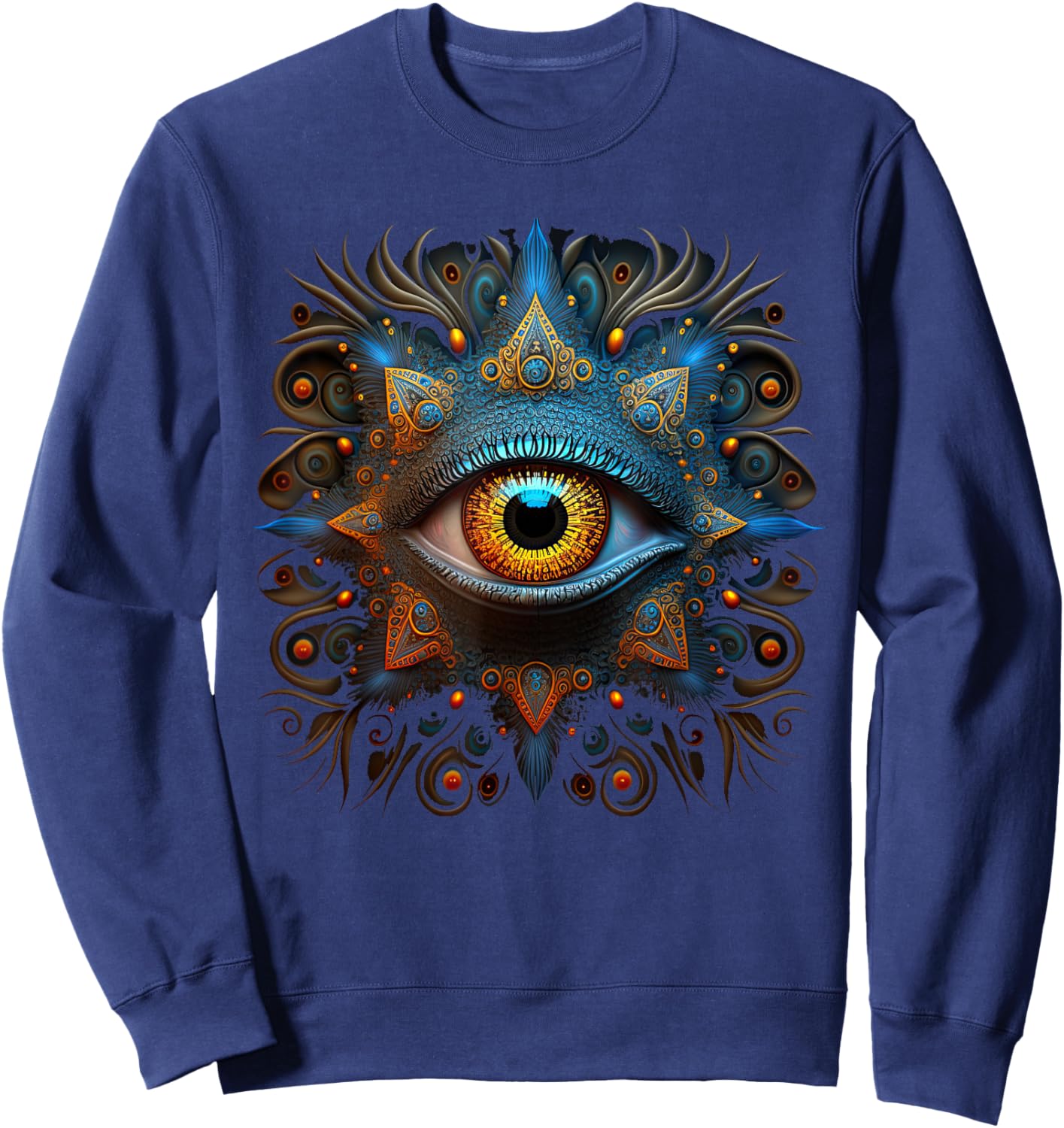 Evil Eye symbol of protection Spiritual Esoteric Sweatshirt - Sweatshirt | Navy