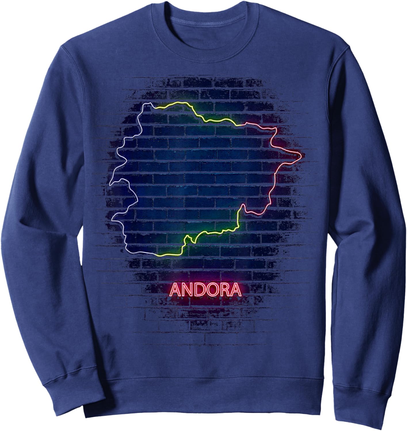 ANDORA country outlline Flag Sweatshirt - Sweatshirt | Navy