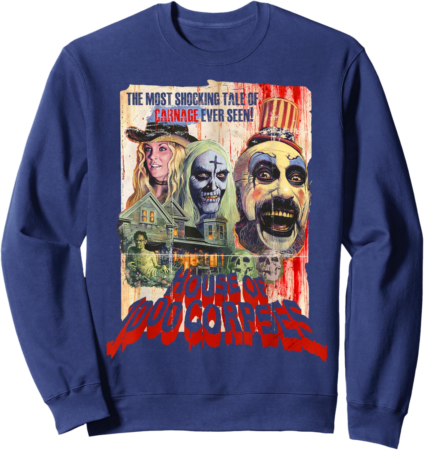Rob Zombie – Pulp Poster , Black, S Sweatshirt - Sweatshirt | Navy