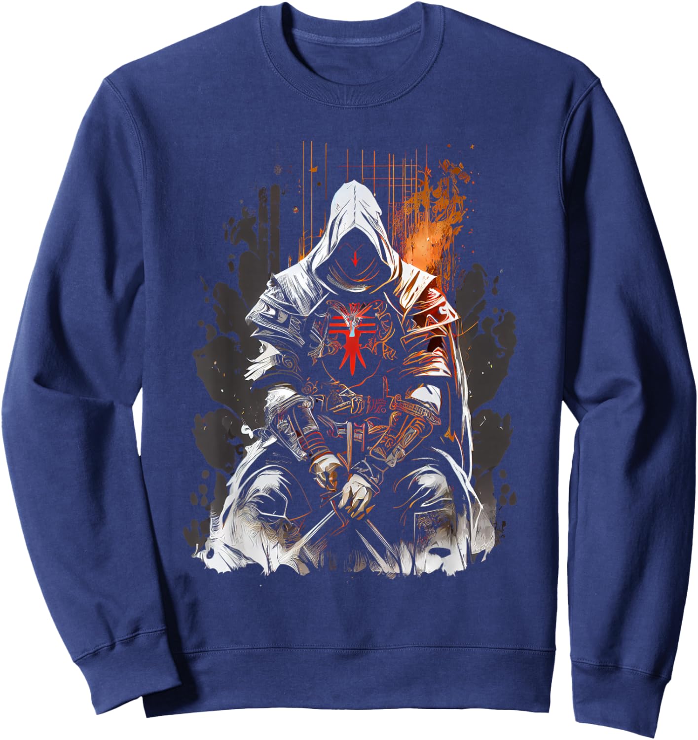 Knights Templar Kneeling Crusader Templar Warrior of C Sweatshirt - Sweatshirt | Navy