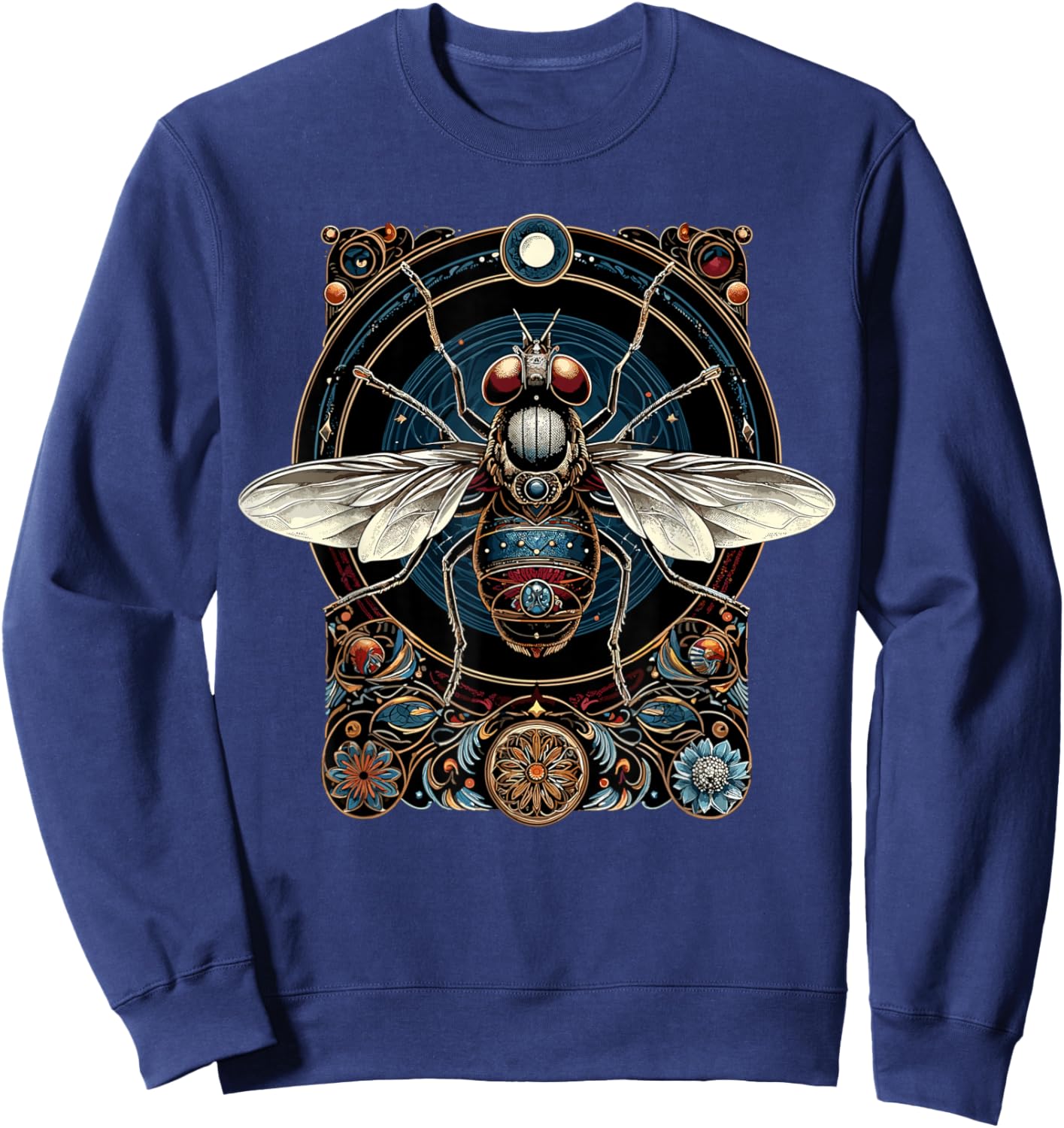 Cicada Insect Bug Vintage Entomology Sweatshirt - Sweatshirt | Navy