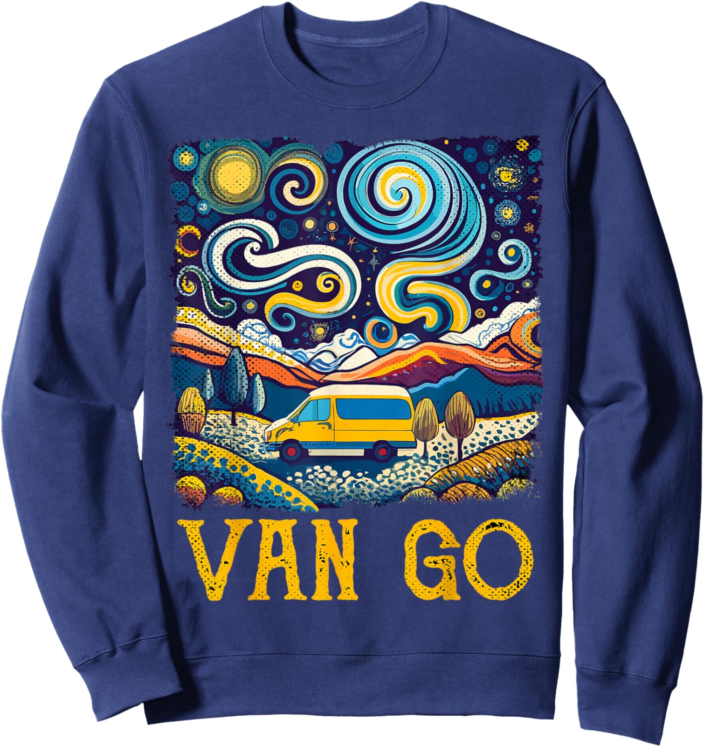 Van Go Vanlife Accessories Artist Funny Art Teacher Sweatshirt - Sweatshirt | Navy