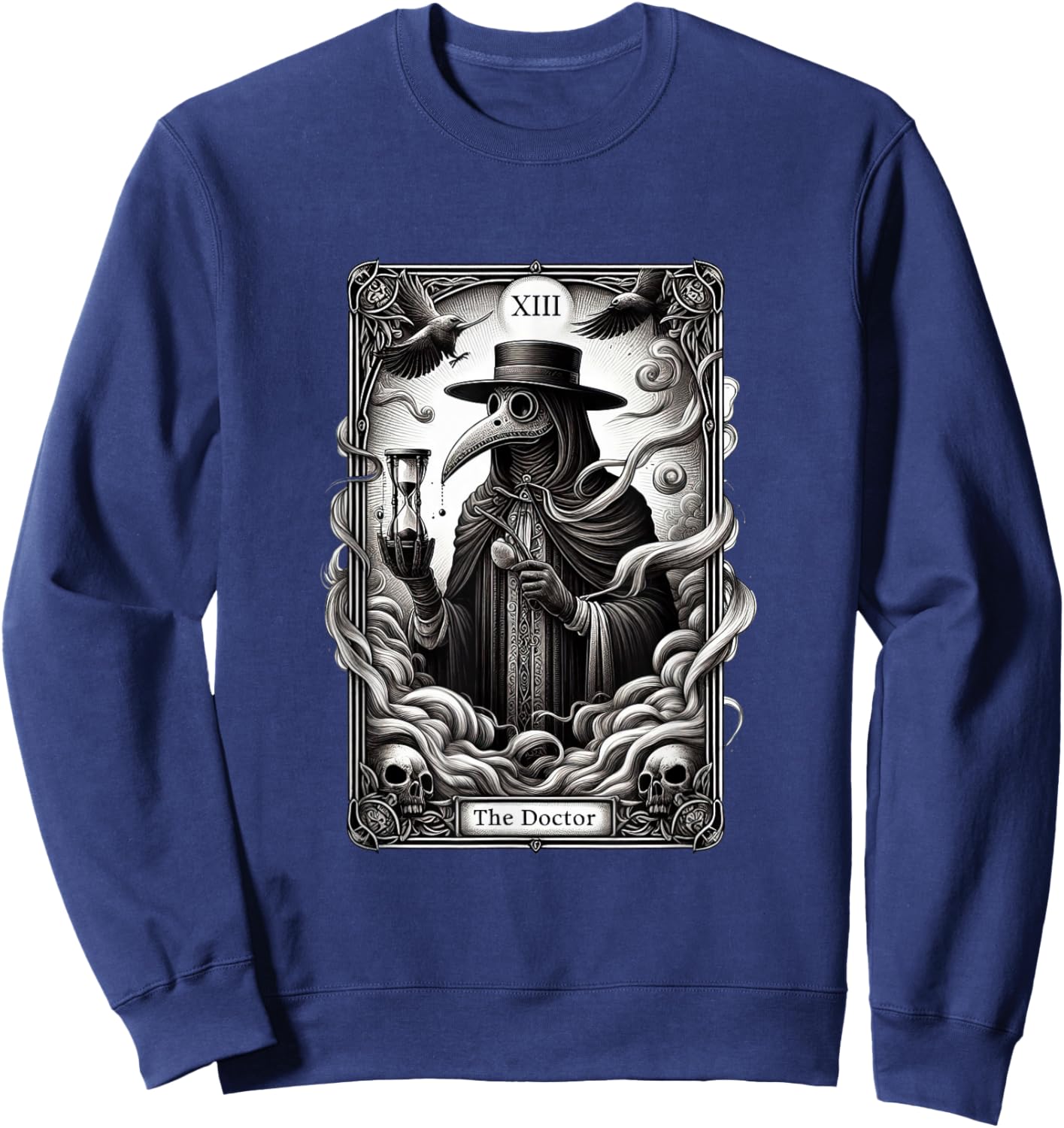 Steampunk Plague Doctor Gothic Style Peste Doctor Sweatshirt - Sweatshirt | Navy