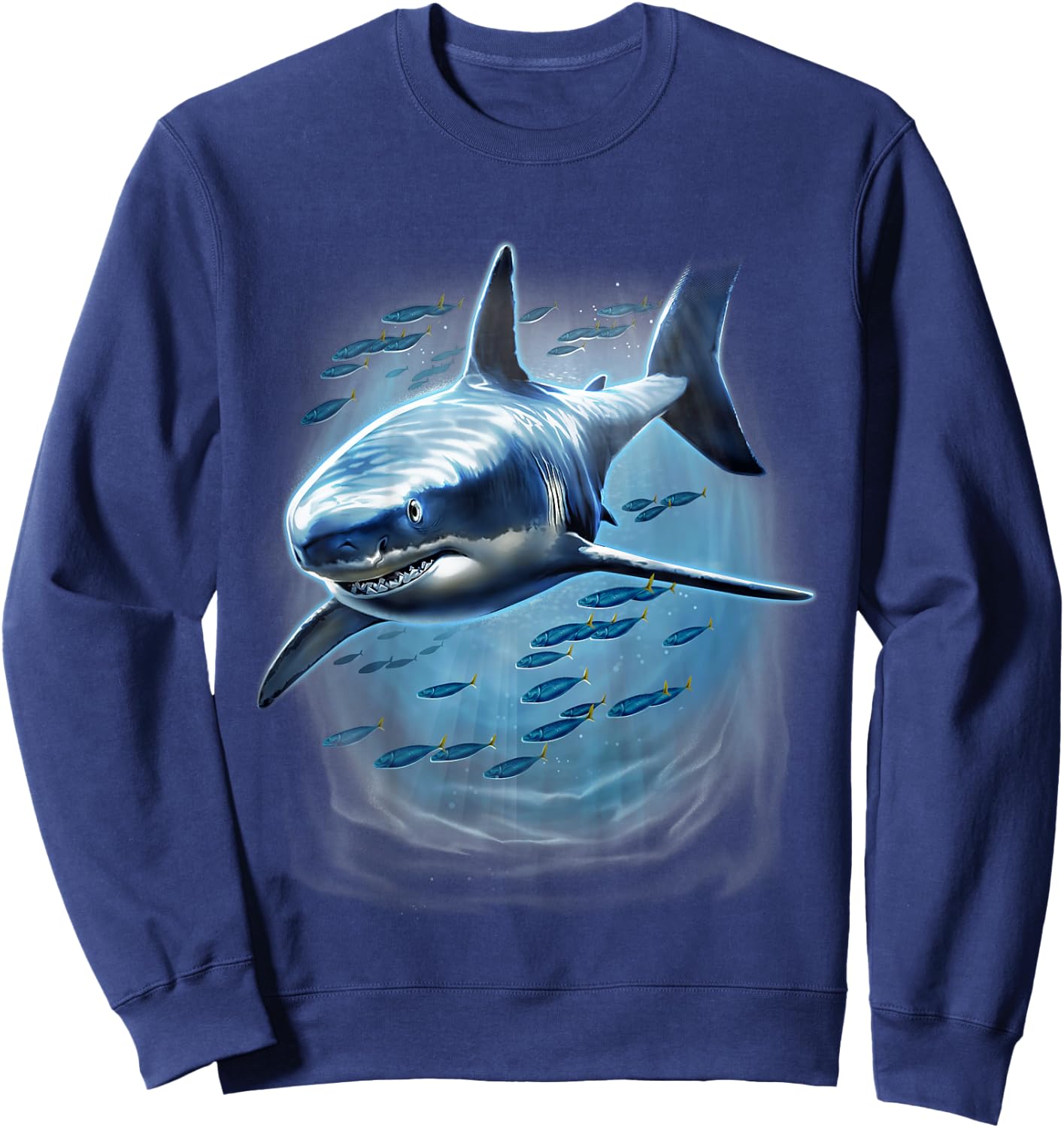 Kids Great White Shark youth | Shark for boys Sweatshirt - Sweatshirt | Navy