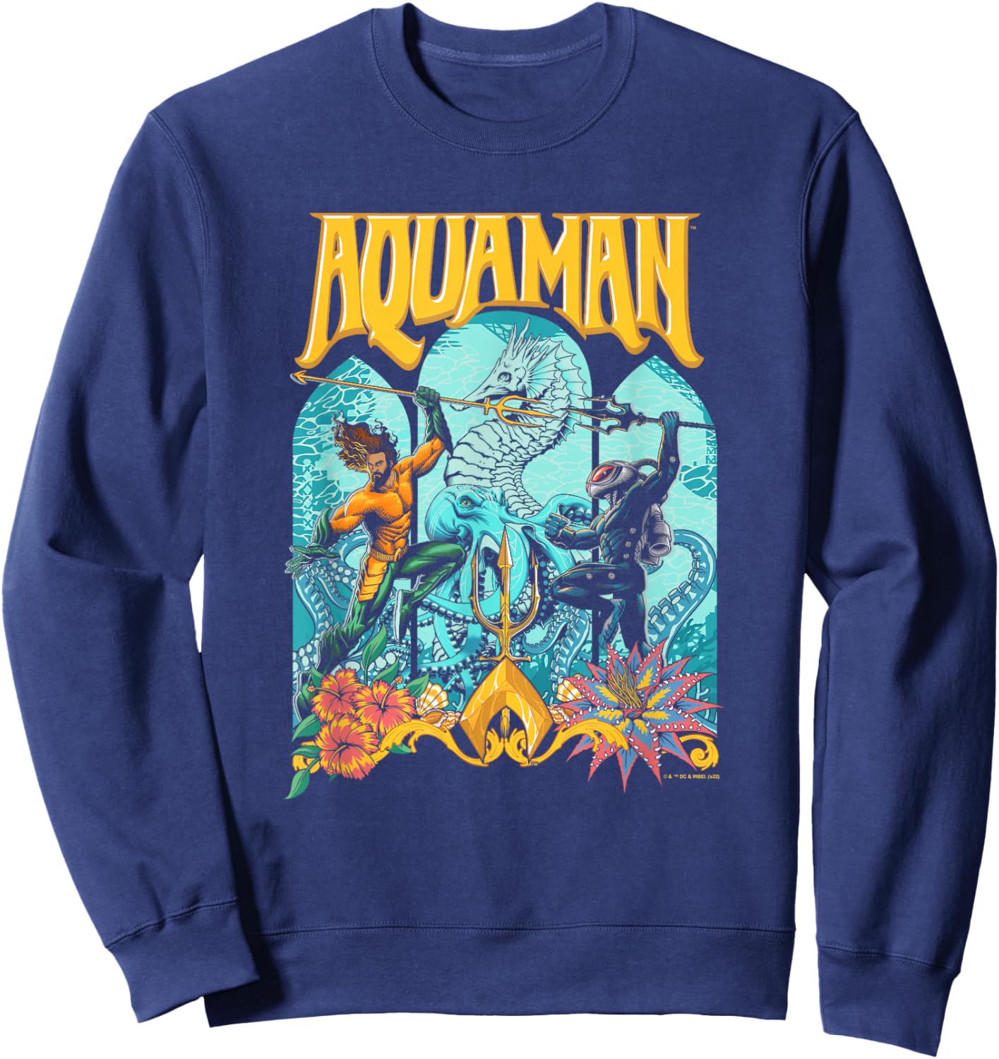 Aquaman And The Lost Kingdom Black Manta Epic Battle Sweatshirt - Sweatshirt | Navy