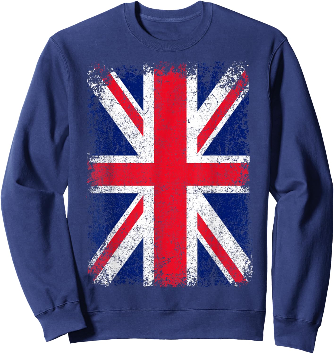 Union Jack Flag United Kingdom Great Britain England Sweatshirt - Sweatshirt | Navy