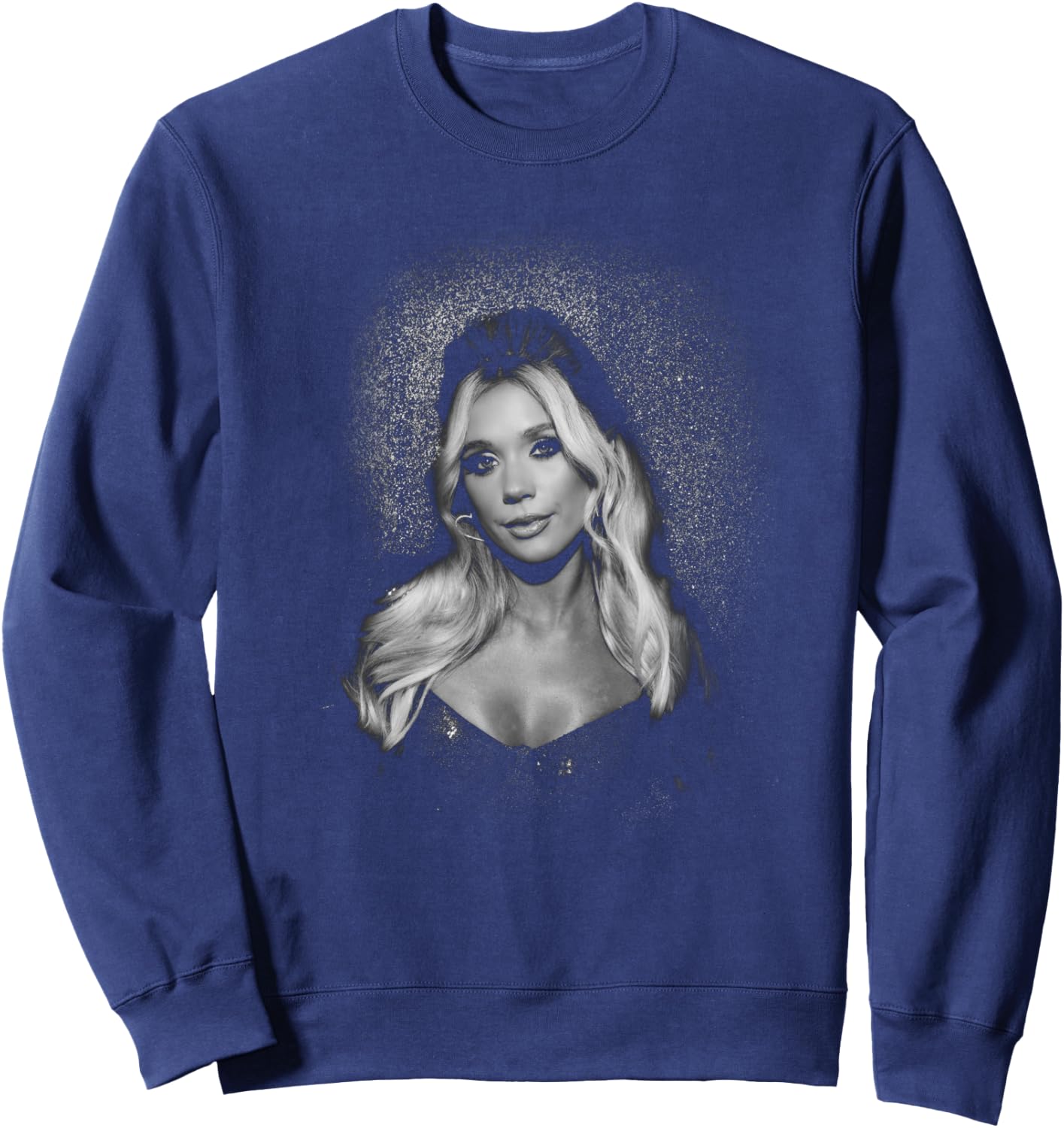 Megan Moroney Am I Okay B&W Portrait Sweatshirt - Sweatshirt | Navy