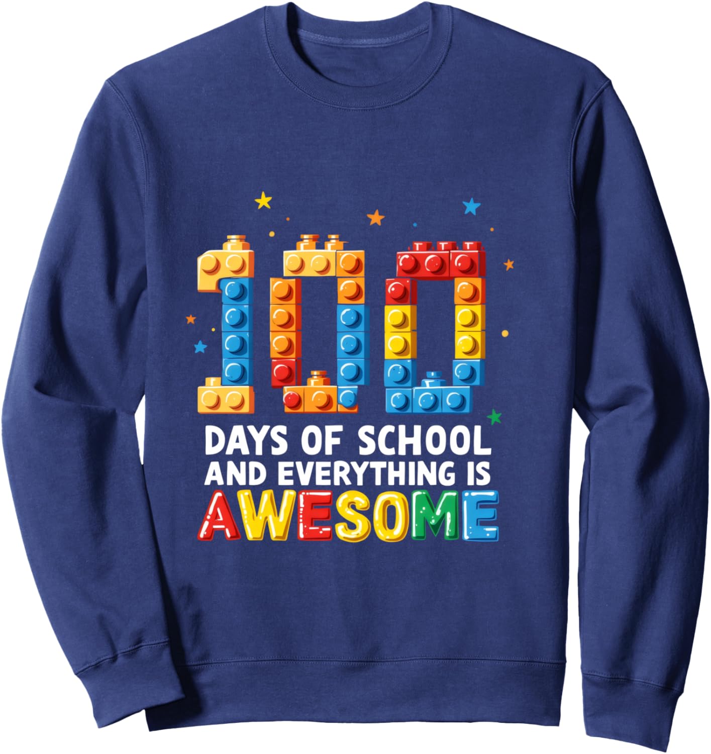 100th Day Of School Childrens Funny Sweatshirt - Sweatshirt | Navy
