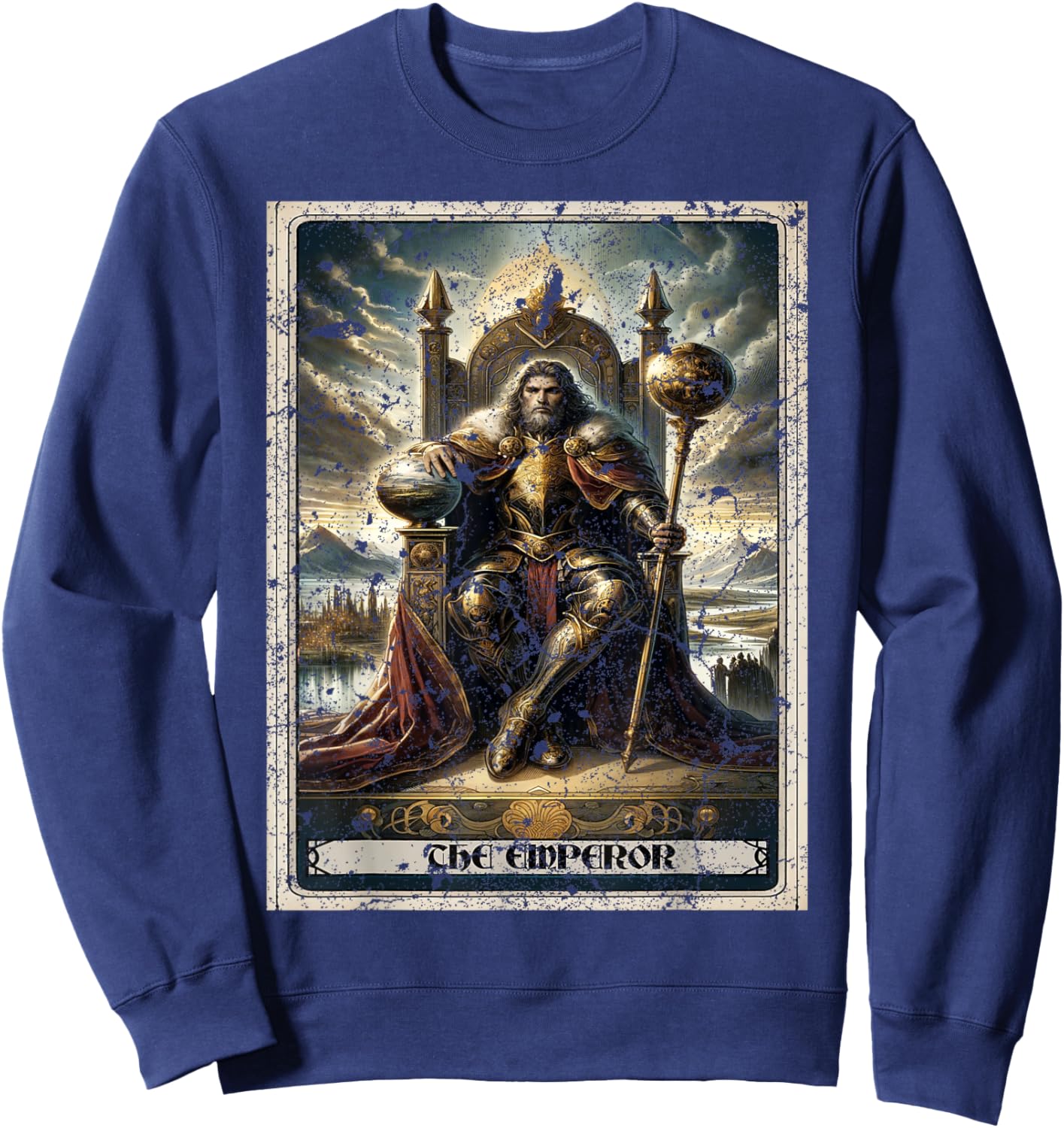 The Emperor Tarot Card Sweatshirt - Sweatshirt | Navy