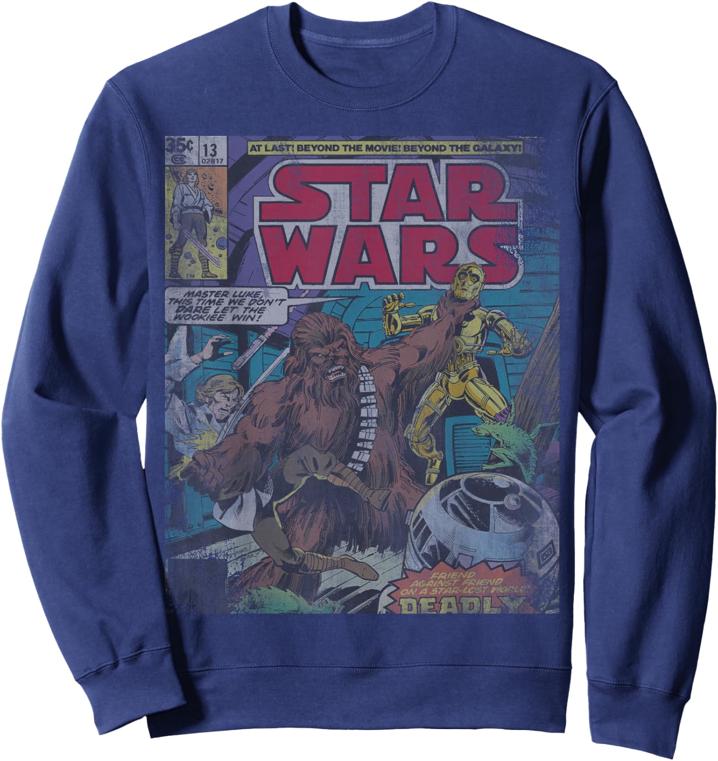 Star Wars Chewbacca Wookiee Win Retro Comic Cover Sweatshirt - Sweatshirt | Navy