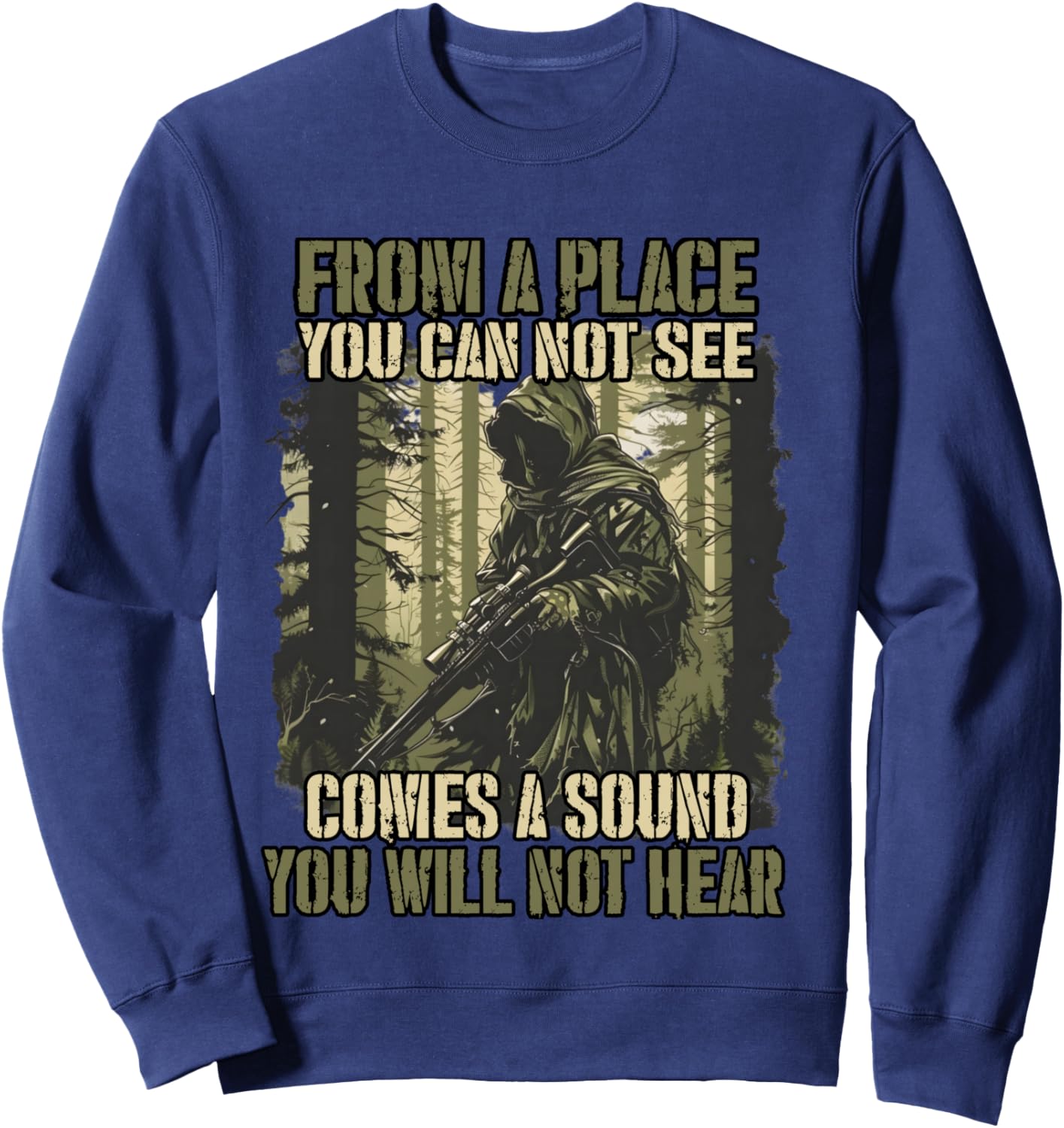 Soldier | Sniper T Combat Army Military Soldiers Sweatshirt - Sweatshirt | Navy