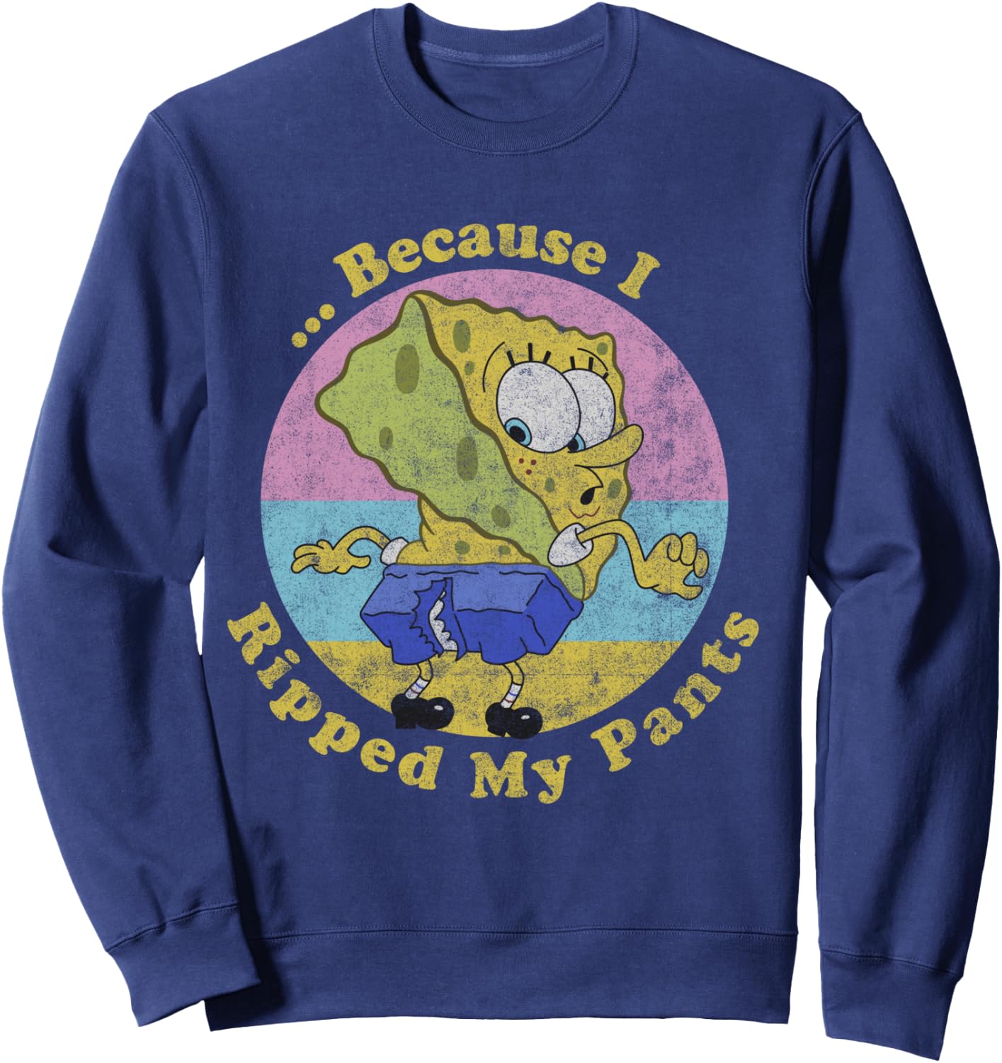 SpongeBob SquarePants Because I Ripped My Pants Sweatshirt - Sweatshirt | Navy