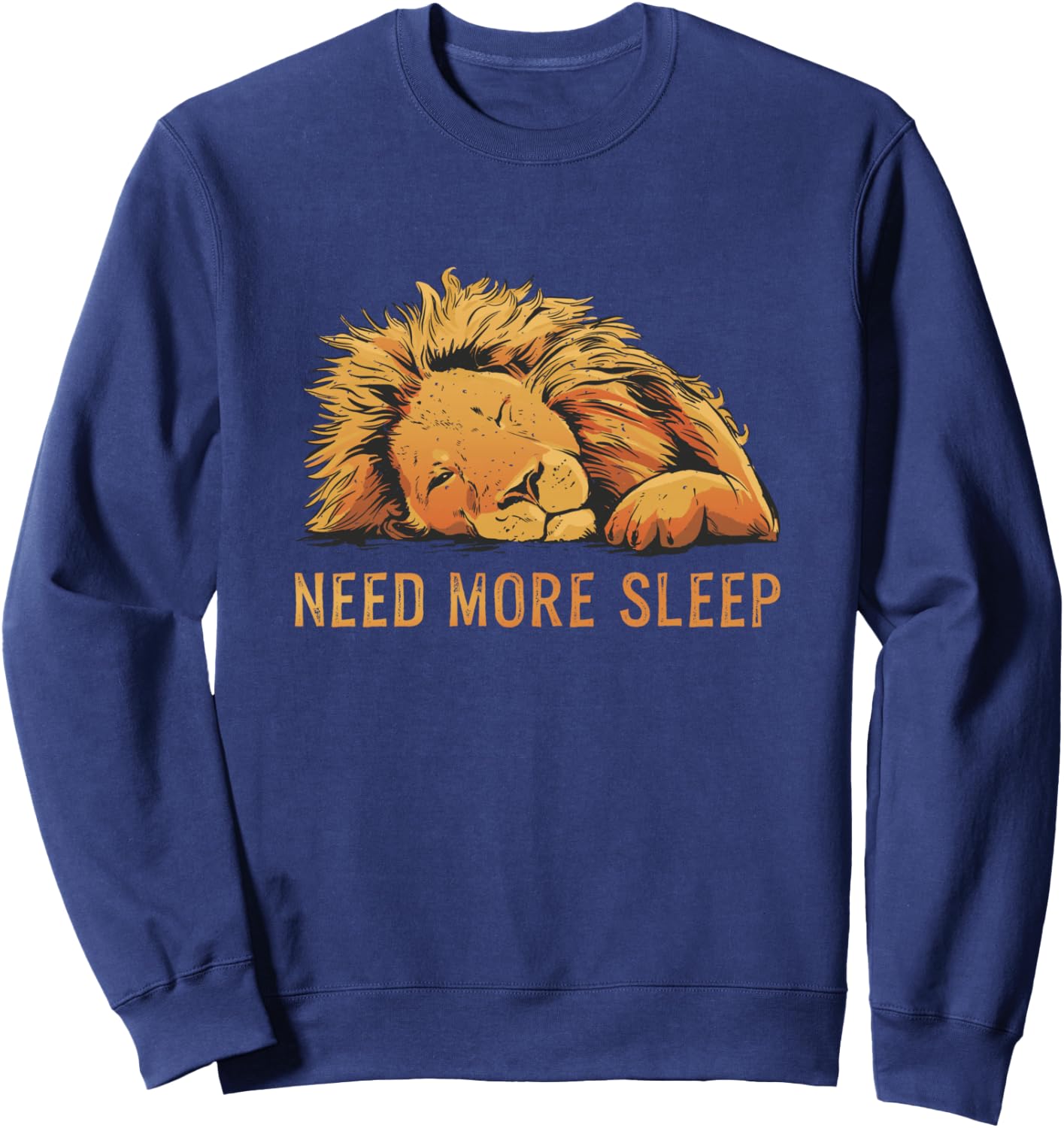 Funny Sleeping Lion Pyjamas Bedtime Sweatshirt - Sweatshirt | Navy