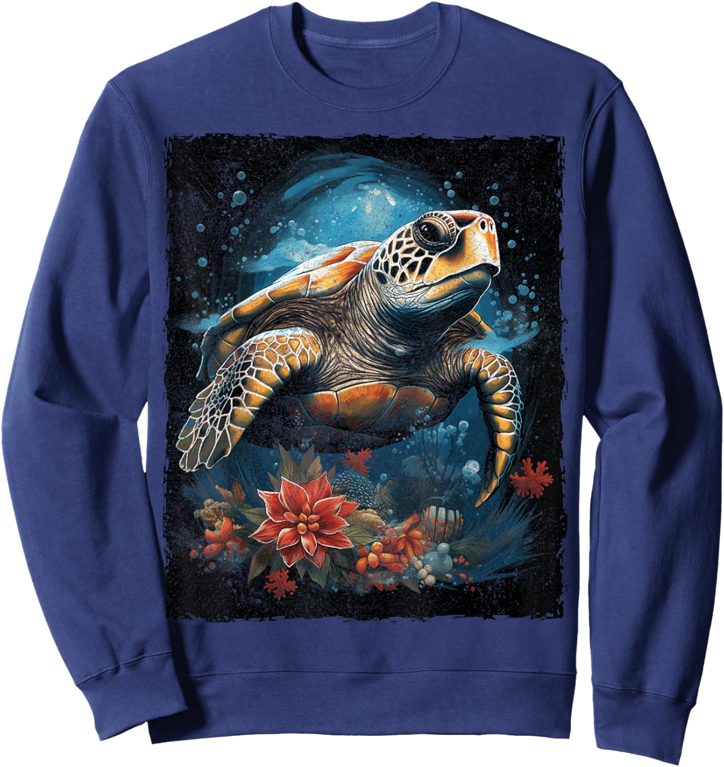 Sea Turtle Christmas Sweatshirt - Sweatshirt | Navy