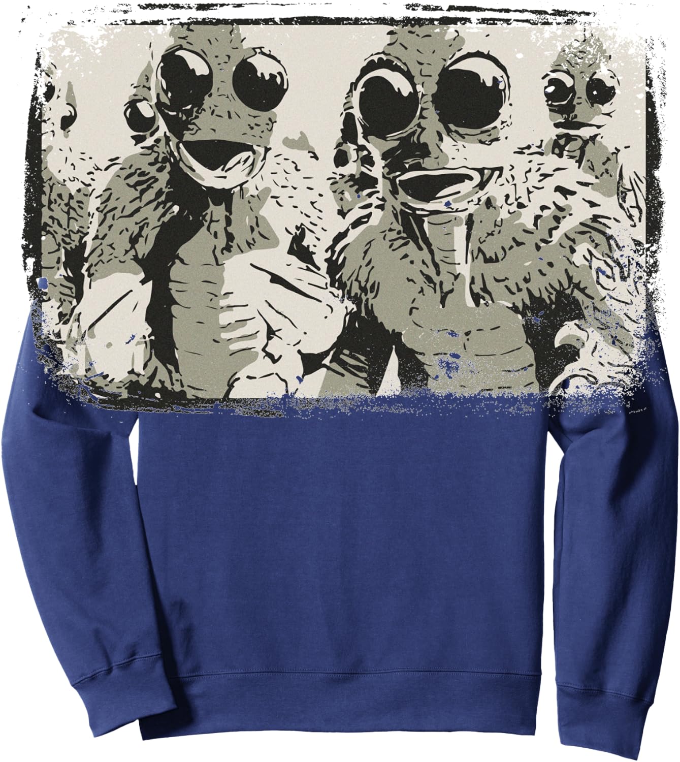 Sleestak T Shirt - Land of the Lost Distressed Vintage Sweatshirt - Sweatshirt | Navy
