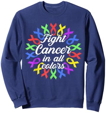 Cancer Sucks in Every Color Fighter Fight Support the Cance Sweatshirt - Sweatshirt | Navy