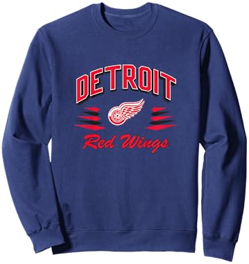 Detroit Red Wings Retro Diamond Gray Officially Licensed Sweatshirt - Sweatshirt | Navy