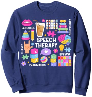 Speech Therapy SLP Speech Language Pathologist Sweatshirt - Sweatshirt | Navy
