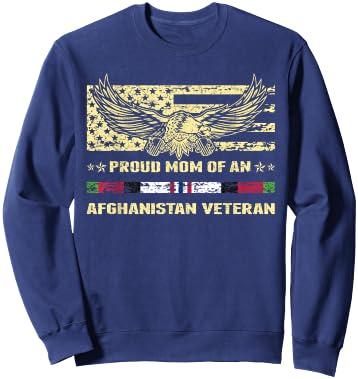 Proud Mom Of an Afghanistan Veteran Military Vet's Mother Sweatshirt - Sweatshirt | Navy