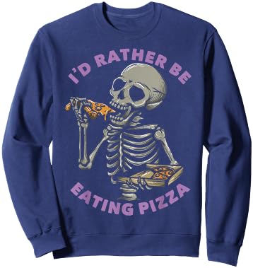 I'd Rather Be Eating Pizza Sweatshirt - Sweatshirt | Navy