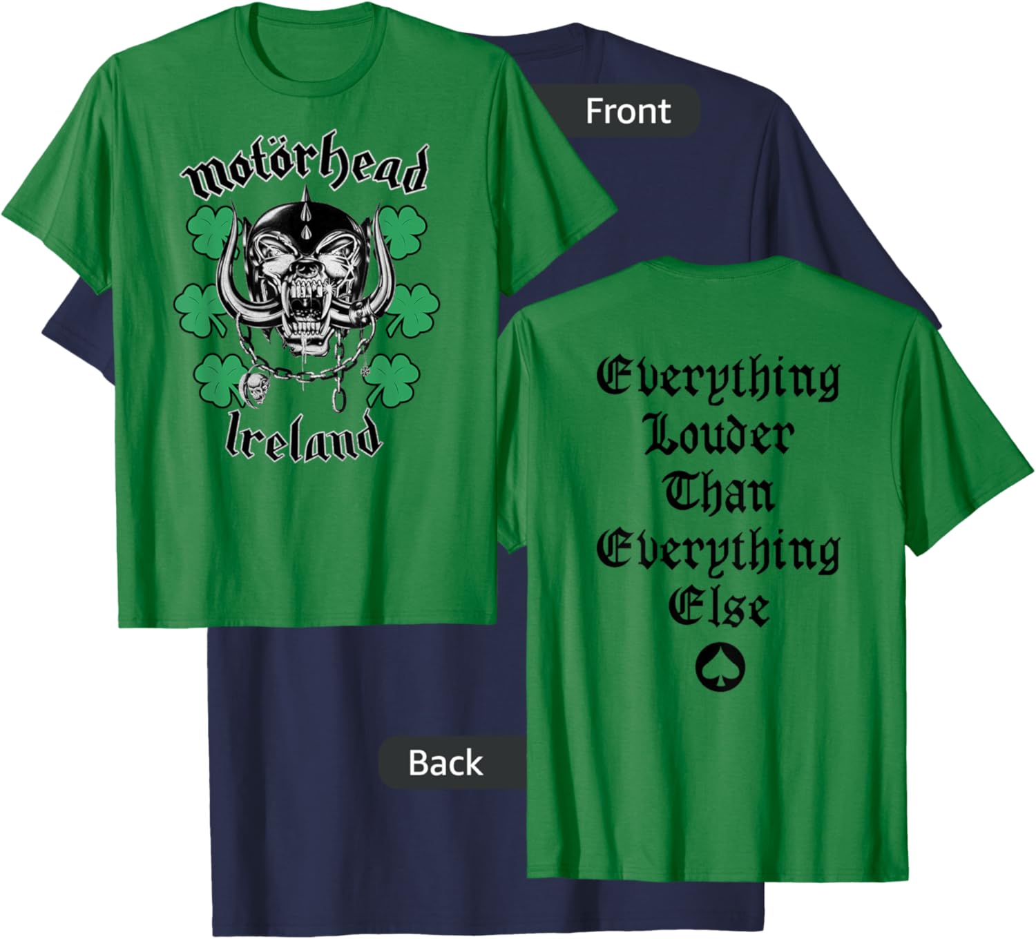 Motörhead – Multi Shamrock Warpig T-Shirt - T-Shirt | Navy