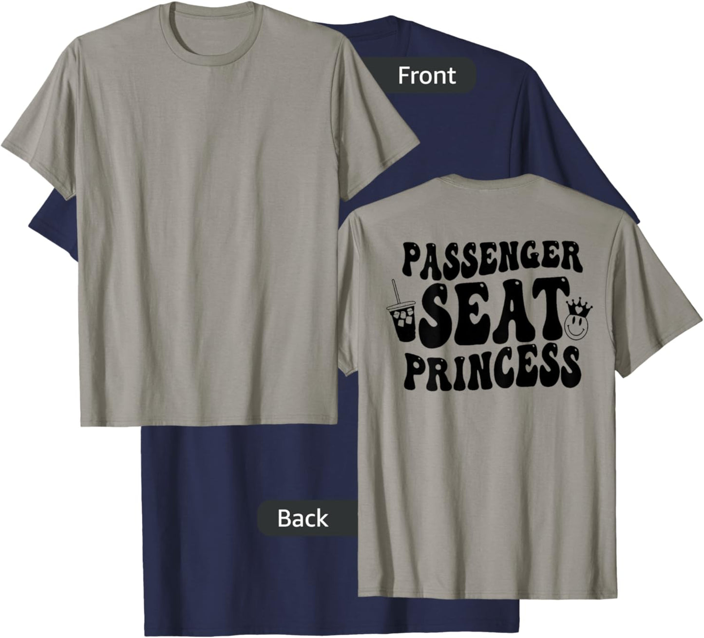 Passenger Seat Princess (on back T-Shirt - T-Shirt | Navy