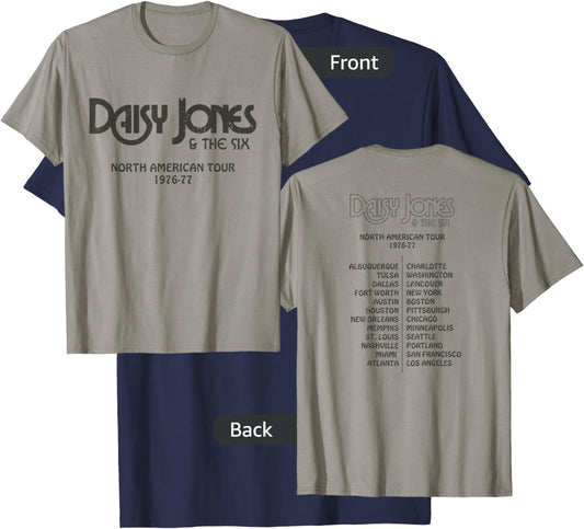 Daisy Jones & the Six - North American Tour 1976-77 Vintage T-Shirt - T-Shirt | Navy