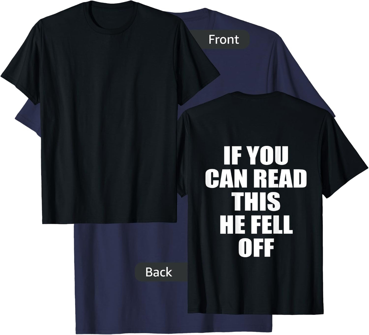Funny Motorcycle Biker Girl If You Can Read This He Fell Off T-Shirt - T-Shirt | Navy