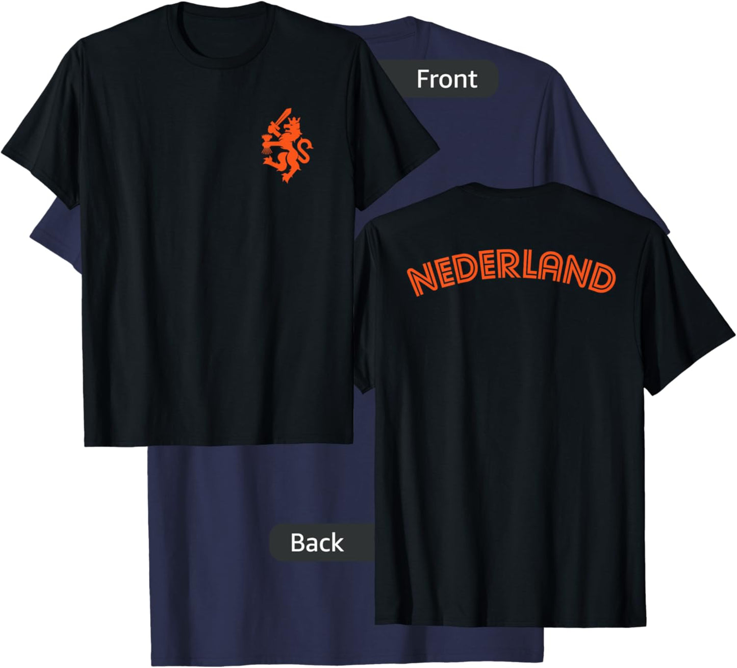 Netherlands Nederland Dutch Lion Retro Classic Country T-Shirt - T-Shirt | Navy