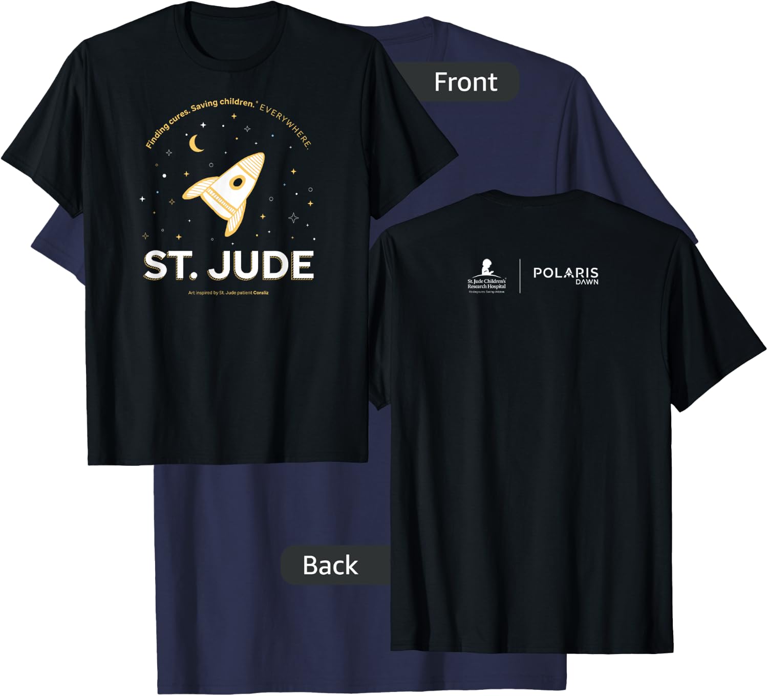 St. Jude Patient Coraliz Moon T-Shirt - T-Shirt | Navy
