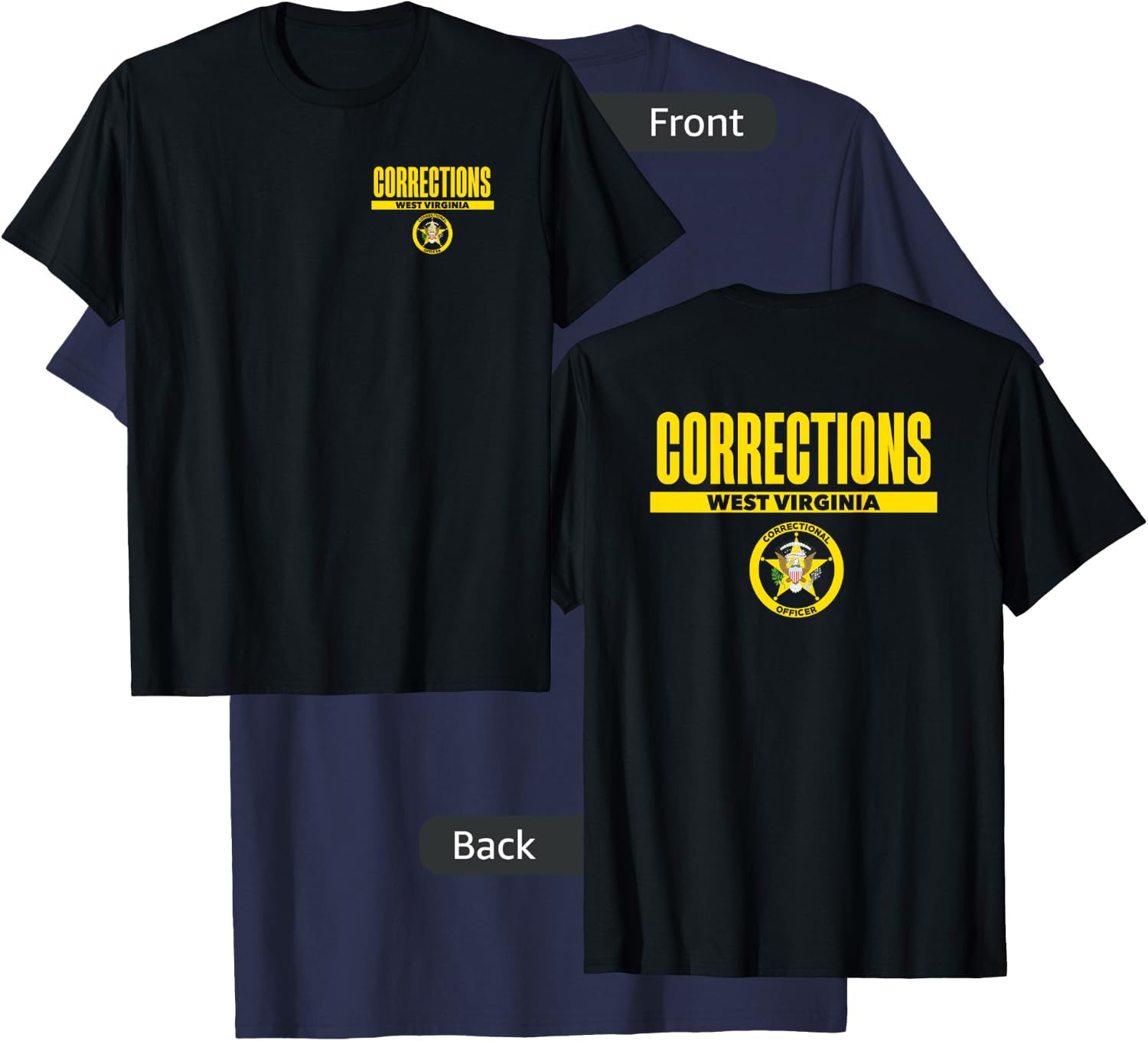West Virginia Correctional Officer Thin Gray Line T-Shirt - T-Shirt | Navy