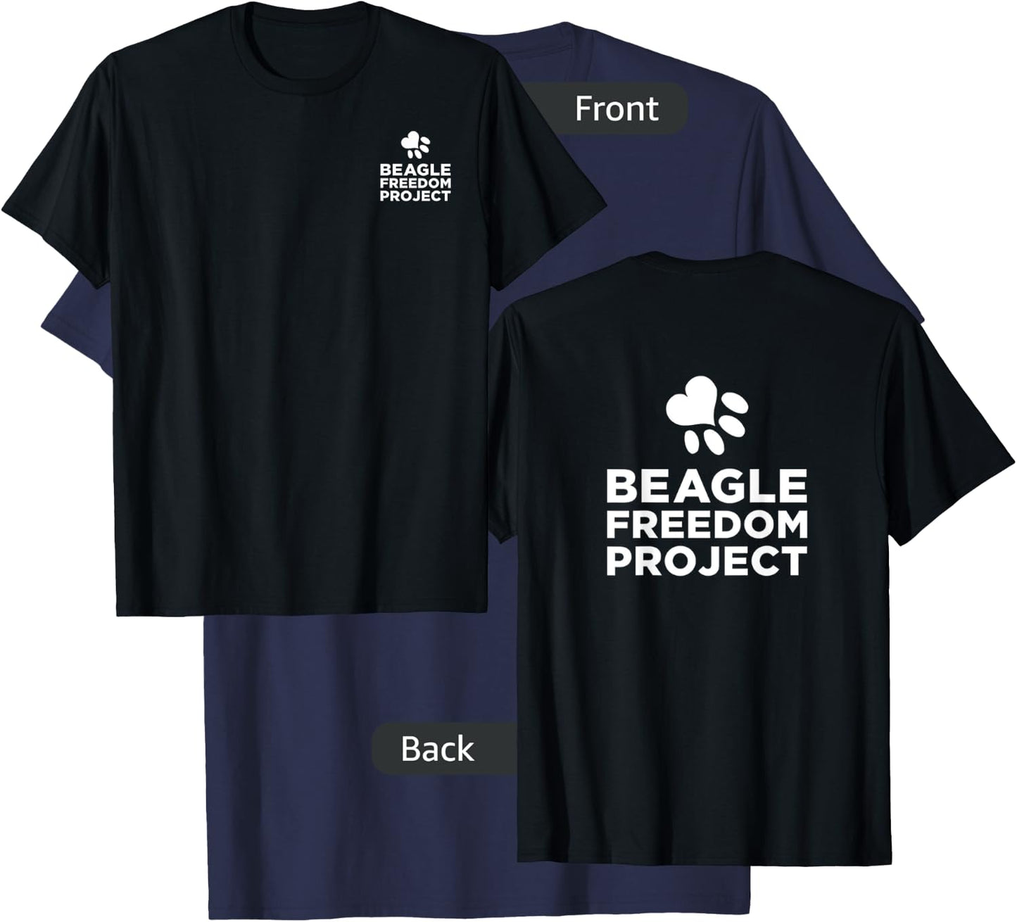 Beagle Freedom Project- Rescue Dogs- Free the beagles T-Shirt - T-Shirt | Navy