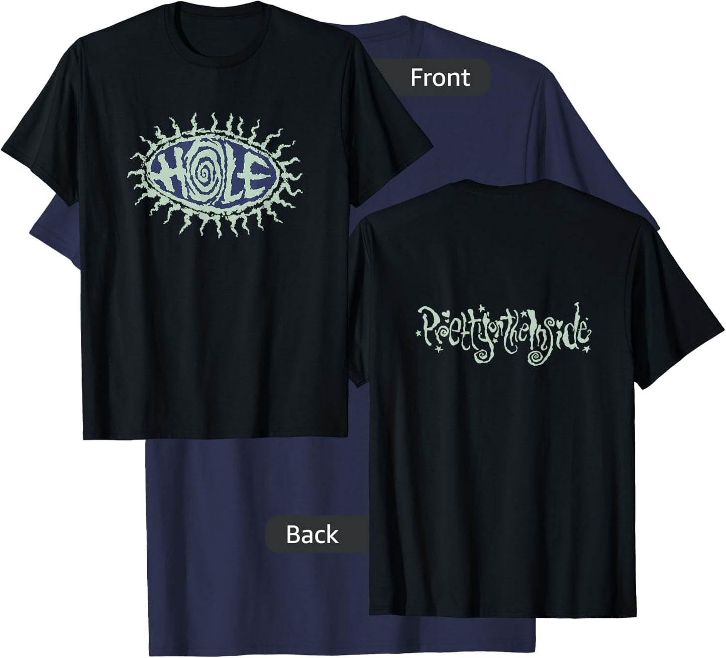 Hole - Eye Ball And Pretty On The Inside T-Shirt - T-Shirt | Navy